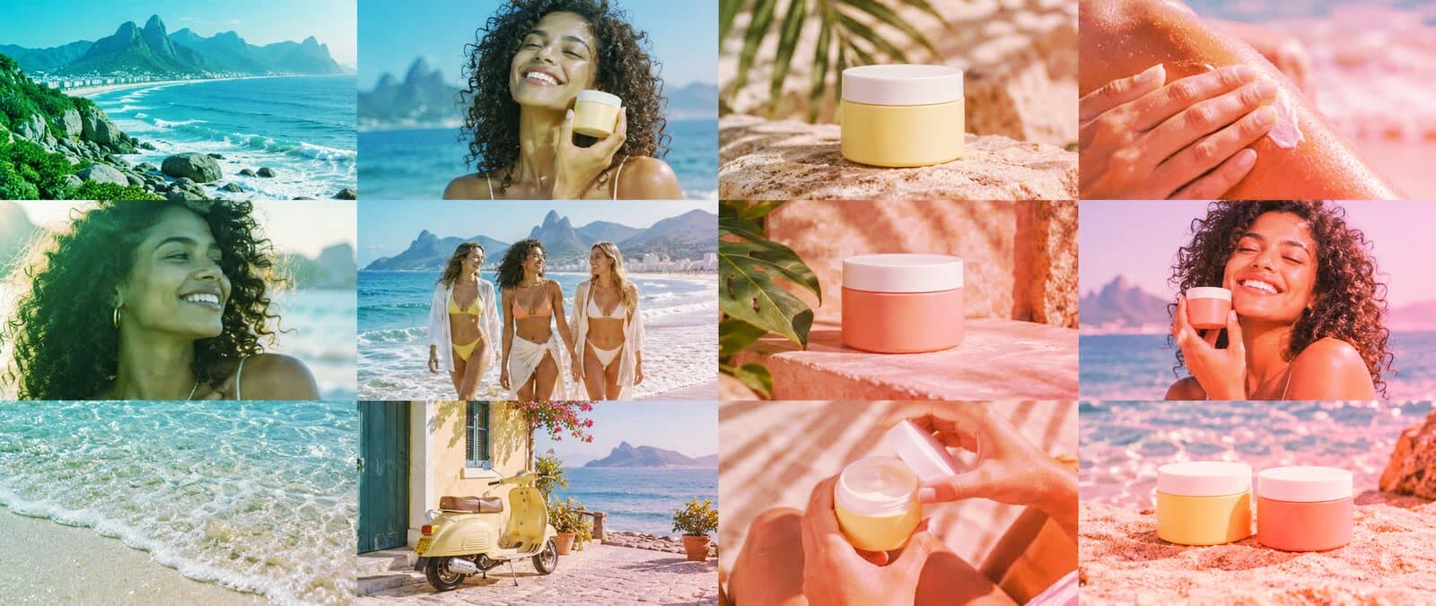 Gradient tint effect on the Cutroom summer campaign