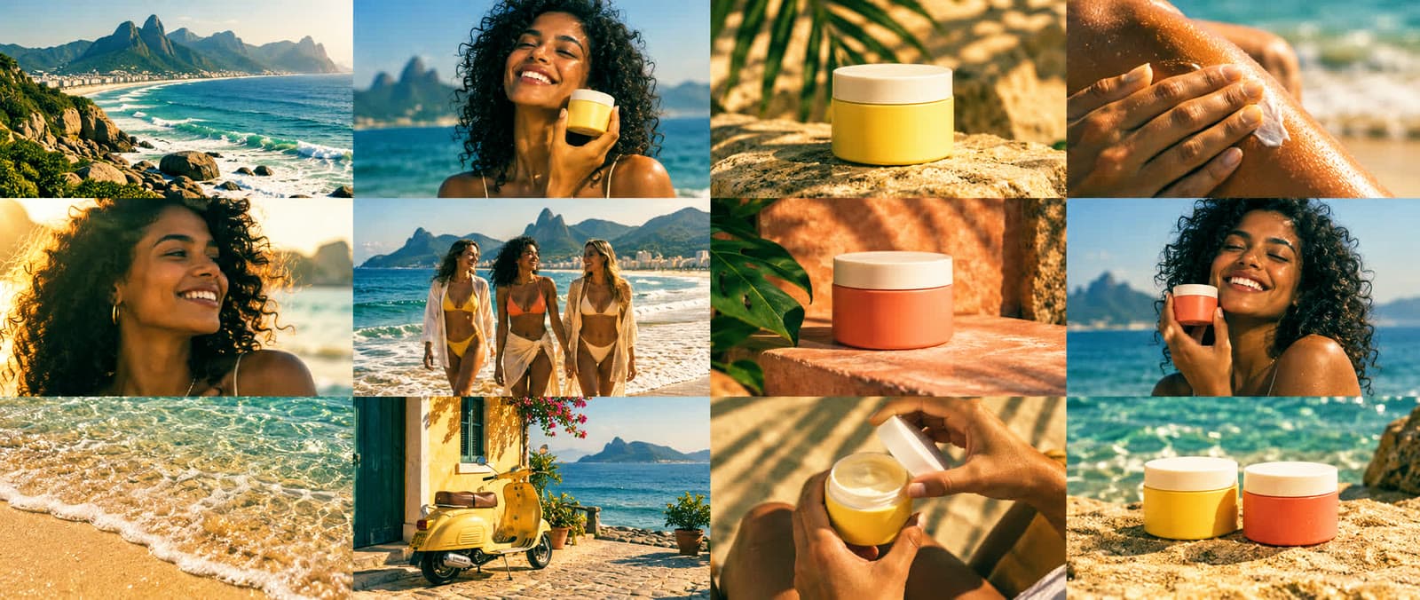 Summer campaign with the Teal and Orange look